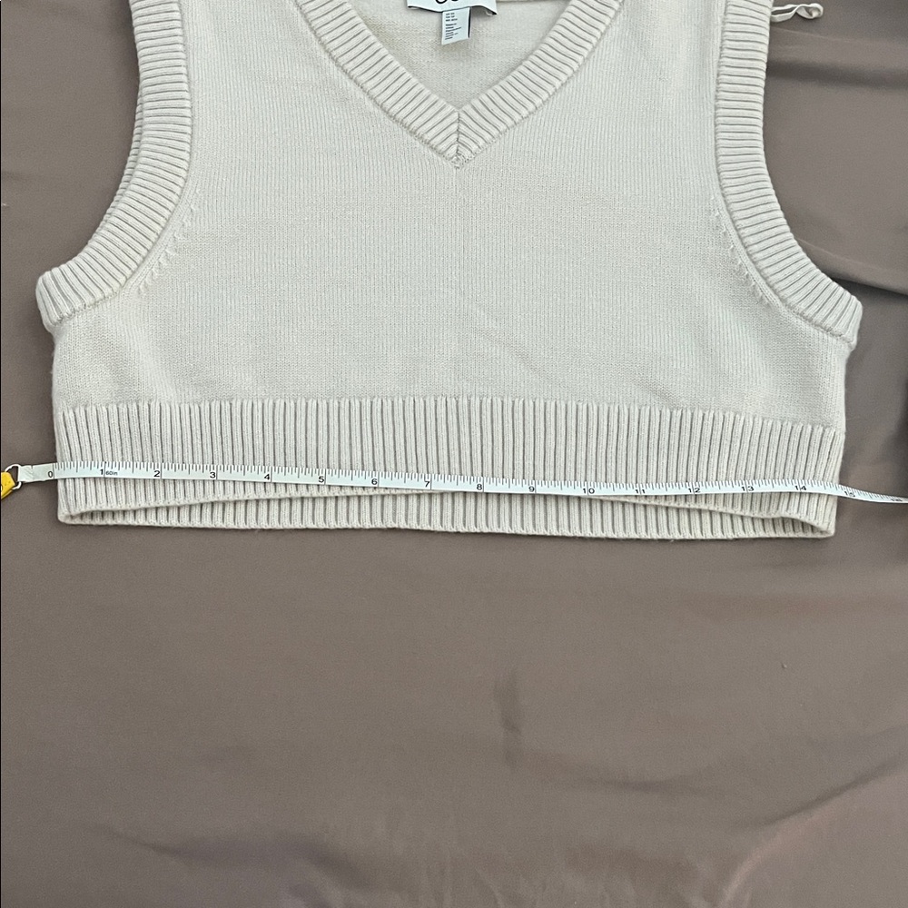 COS Cream Ribbed Knit Crop Top NWOT - Picture 4 of 4